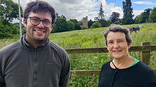 Parliamentary candidate Ruth Brown with Watton-at-Stone Councillor Joe Thomas 